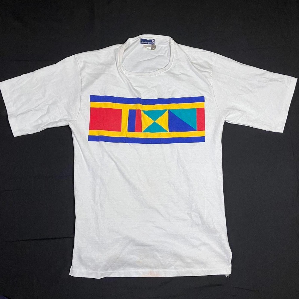 Vintage 90s Stanley Blacker Naval Flag Shirt‎